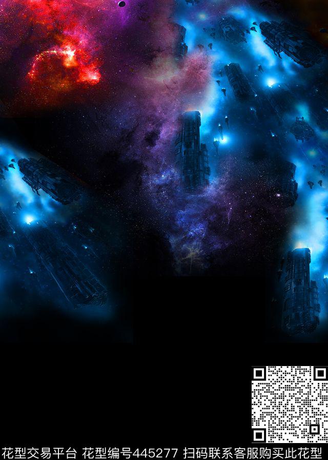 流行星空宇宙数码印花华亿平台下载（图片编号: 445277） - 瓦栏（Walan）