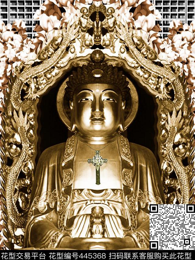 抽象复古花数码印花华亿平台下载（图片编号: 445368） - 瓦栏（Walan）