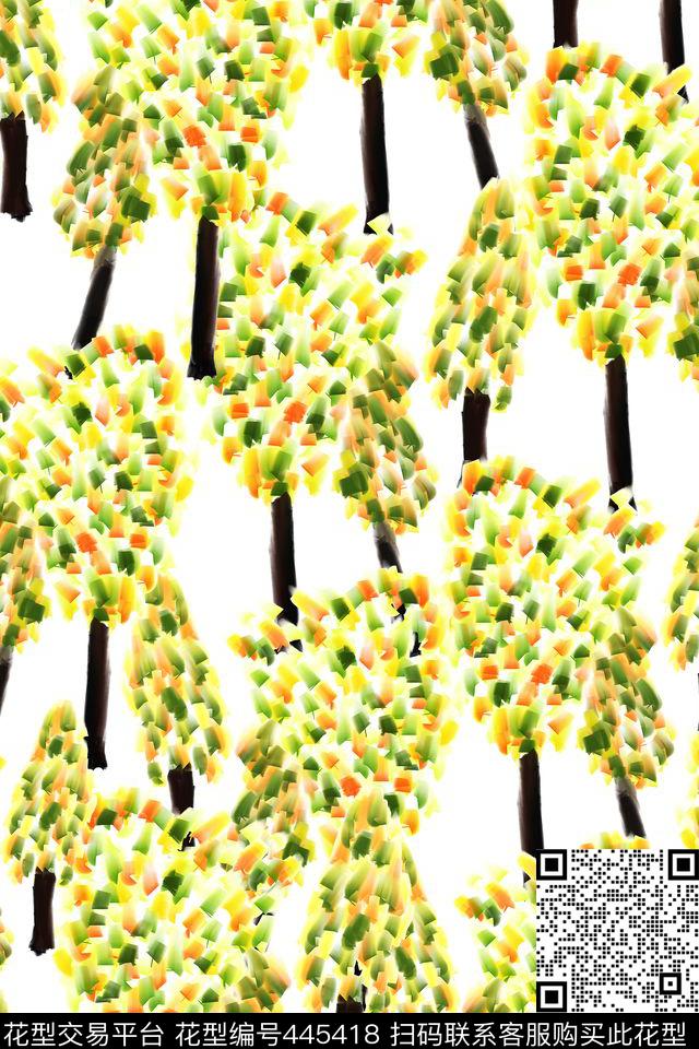 花抽象欧美数码印花华亿平台下载（图片编号: 445418） - 瓦栏（Walan）