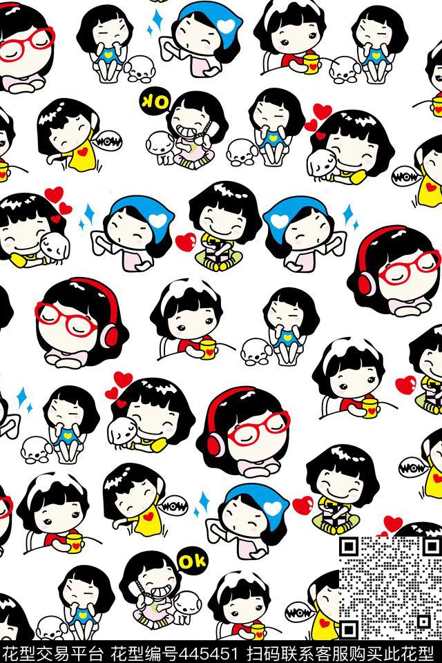 可爱卡通饼干传统印花华亿平台下载（图片编号: 445451） - 瓦栏（Walan）