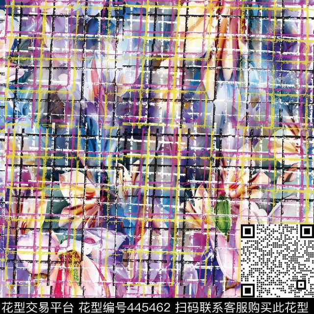 花线条彩条数码印花华亿平台下载（图片编号: 445462） - 瓦栏（Walan）