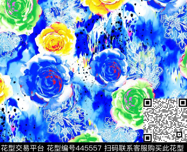 大方流行时尚清晰简单传统印花华亿平台下载（图片编号: 445557） - 瓦栏（Walan）