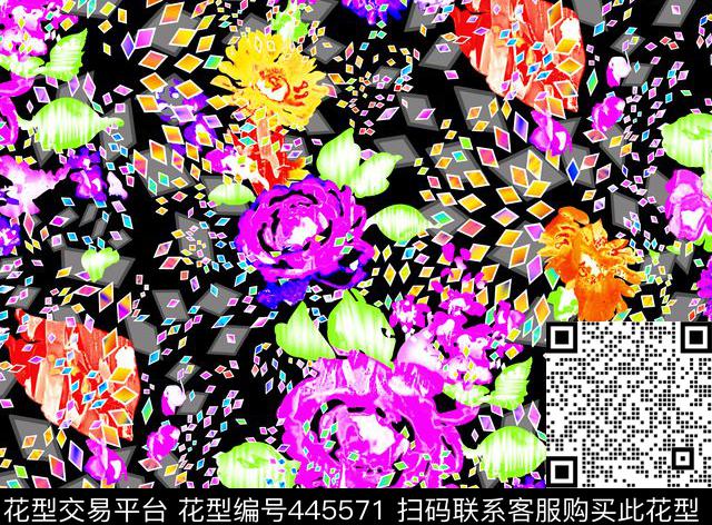 少女衣裙系列流行时尚几何传统印花华亿平台下载（图片编号: 445571） - 瓦栏（Walan）