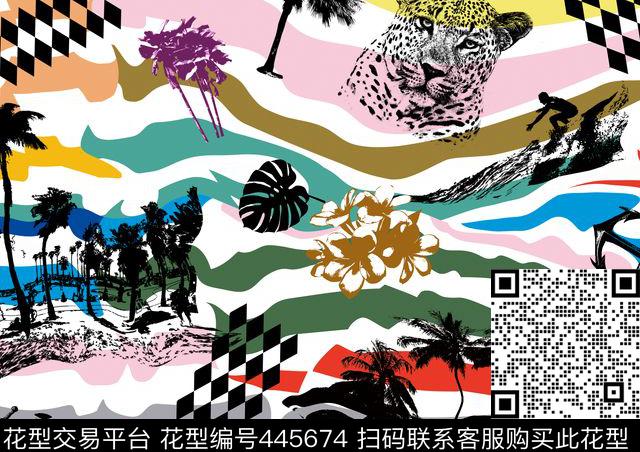 度假几何热裤传统印花华亿平台下载（图片编号: 445674） - 瓦栏（Walan）