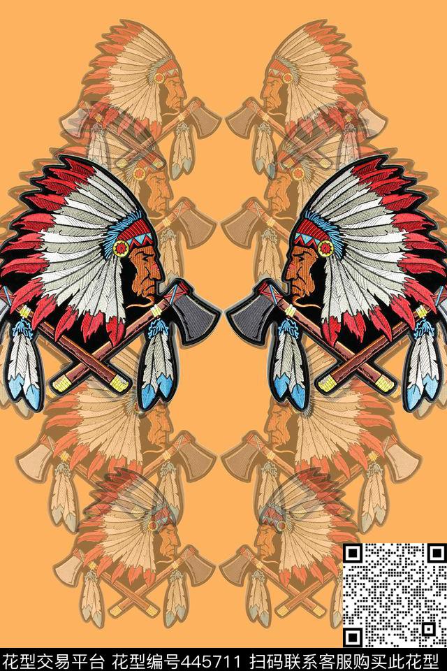 欧美人头卡通数码印花华亿平台下载（图片编号: 445711） - 瓦栏（Walan）