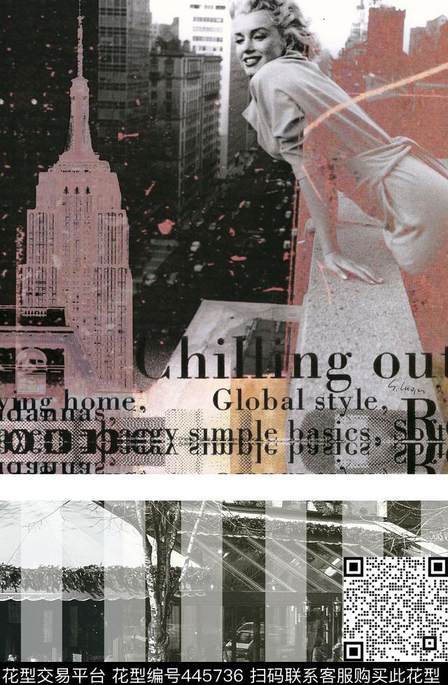 潮流定位复古怀旧数码印花华亿平台下载（图片编号: 445736） - 瓦栏（Walan）