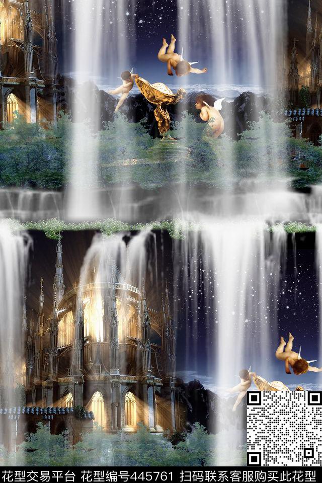 L.D~建筑L.D~景观水帘数码印花华亿平台下载（图片编号: 445761） - 瓦栏（Walan）