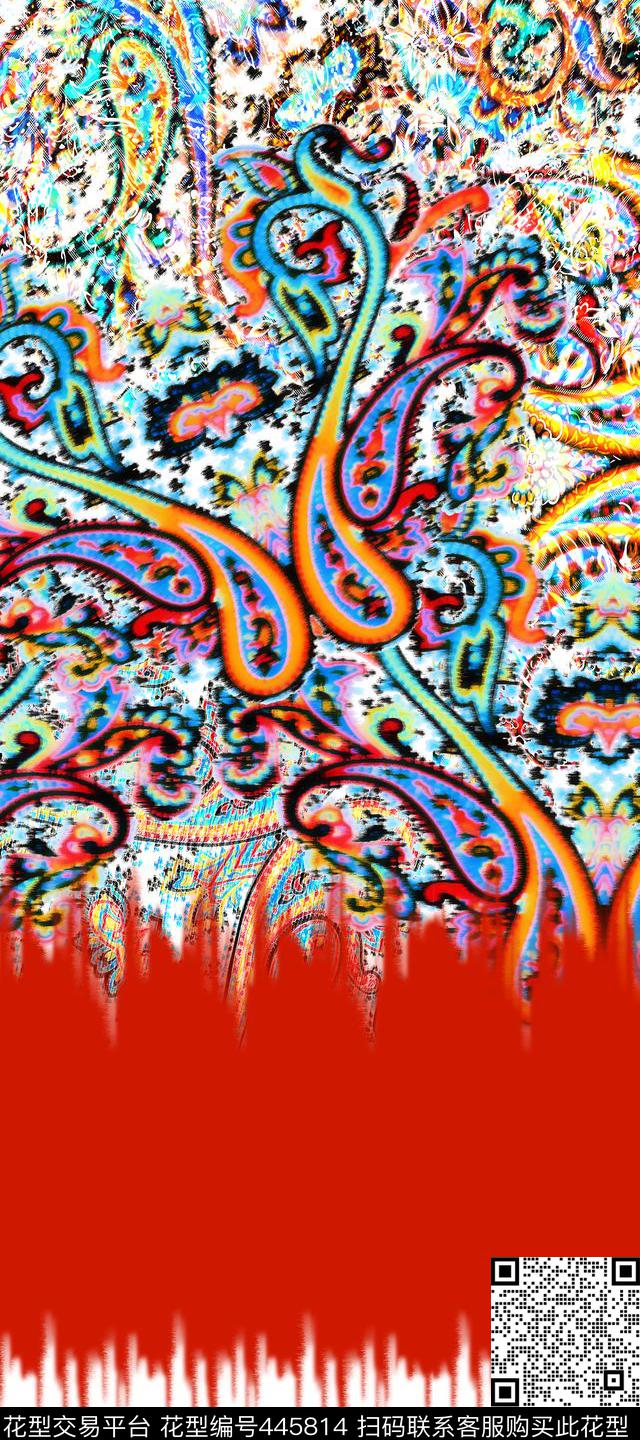 40*90cm/300dpi/tiff抽象火腿纹流行时尚数码印花华亿平台下载（图片编号: 445814） - 瓦栏（Walan）