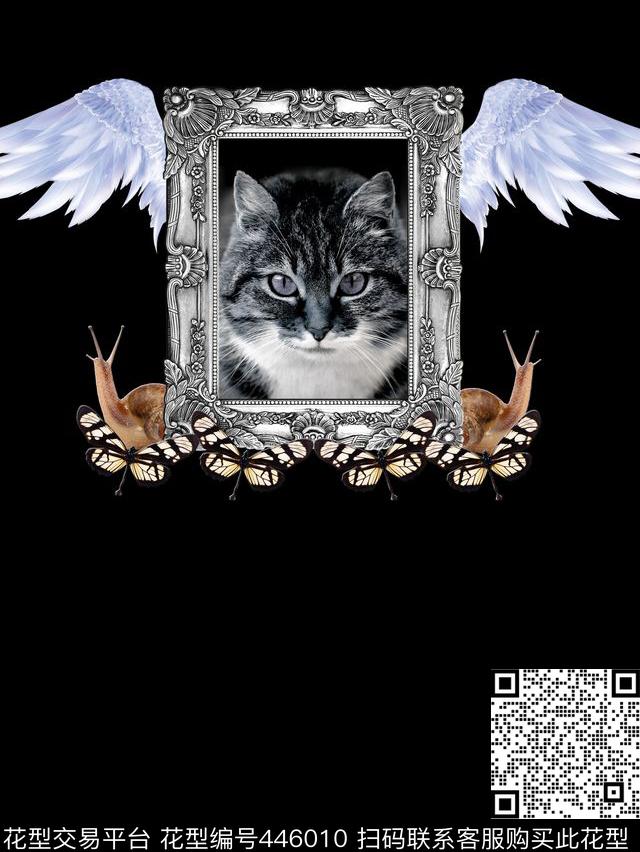 动物画框时尚写意数码印花华亿平台下载（图片编号: 446010） - 瓦栏（Walan）