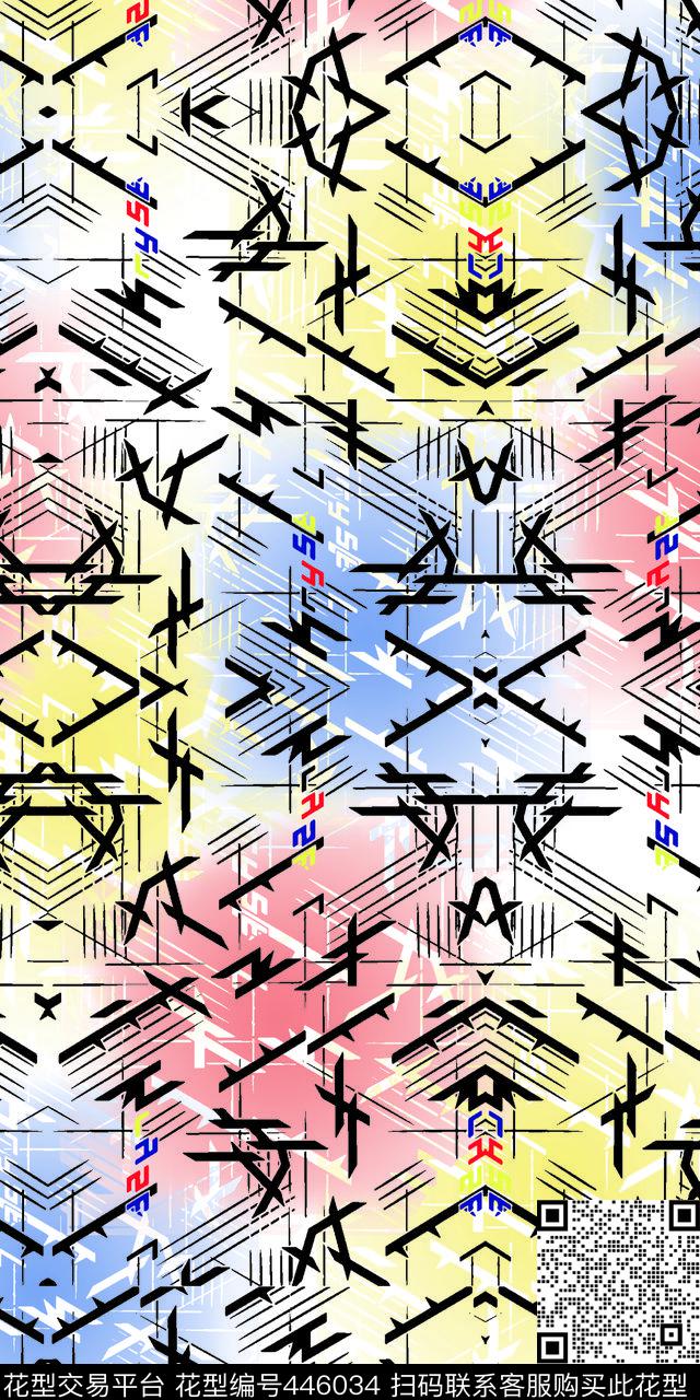 时尚时尚线条组合创意传统印花华亿平台下载（图片编号: 446034） - 瓦栏（Walan）