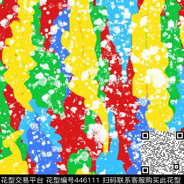 潮流复古抽象数码印花华亿平台下载（图片编号: 446111） - 瓦栏（Walan）