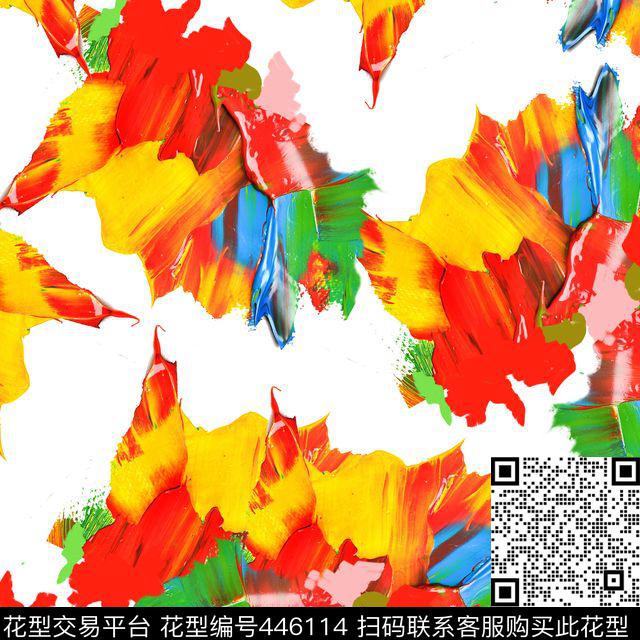 潮流抽象复古数码印花华亿平台下载（图片编号: 446114） - 瓦栏（Walan）