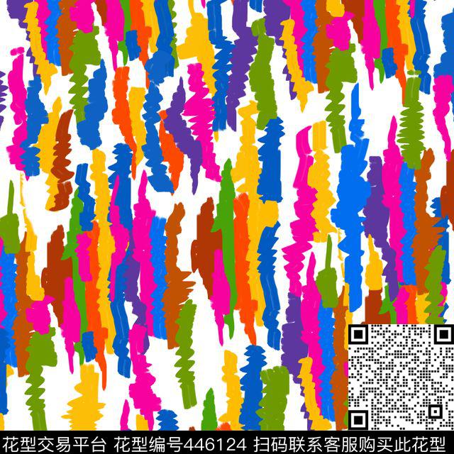 潮流复古抽象数码印花华亿平台下载（图片编号: 446124） - 瓦栏（Walan）