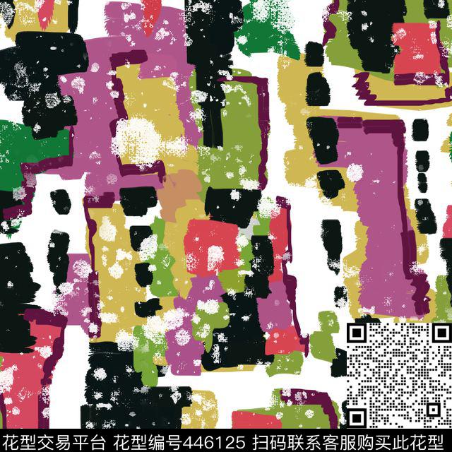 潮流抽象复古数码印花华亿平台下载（图片编号: 446125） - 瓦栏（Walan）