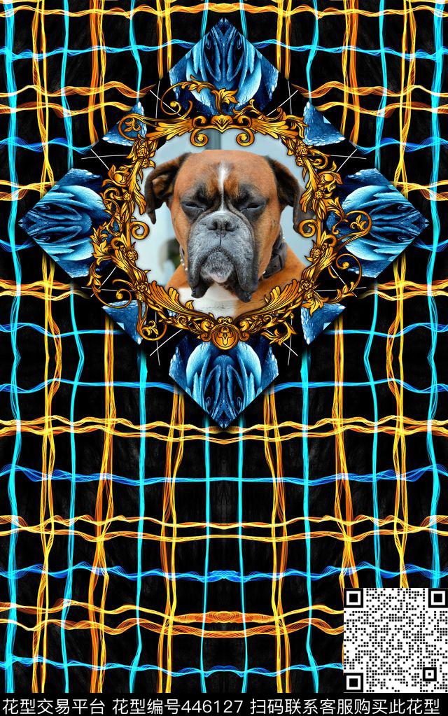 格子趣味男装数码印花华亿平台下载（图片编号: 446127） - 瓦栏（Walan）