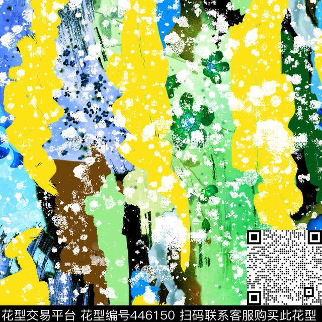 波普潮流抽象数码印花华亿平台下载（图片编号: 446150） - 瓦栏（Walan）