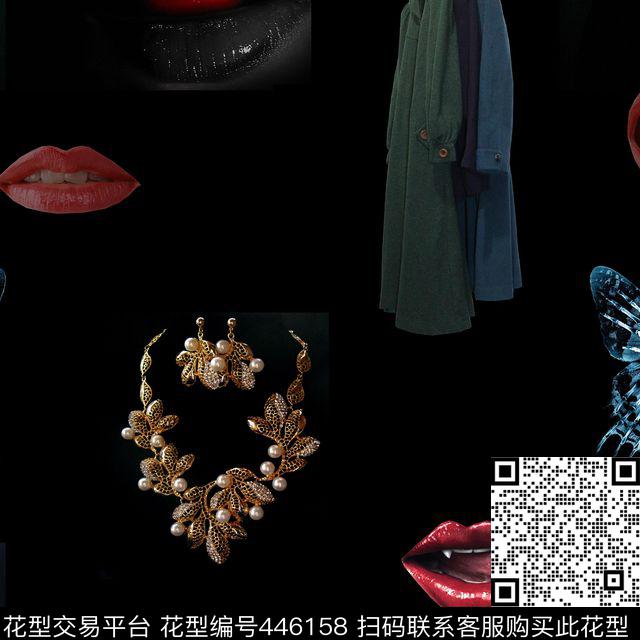 潮流抽象复古数码印花华亿平台下载（图片编号: 446158） - 瓦栏（Walan）