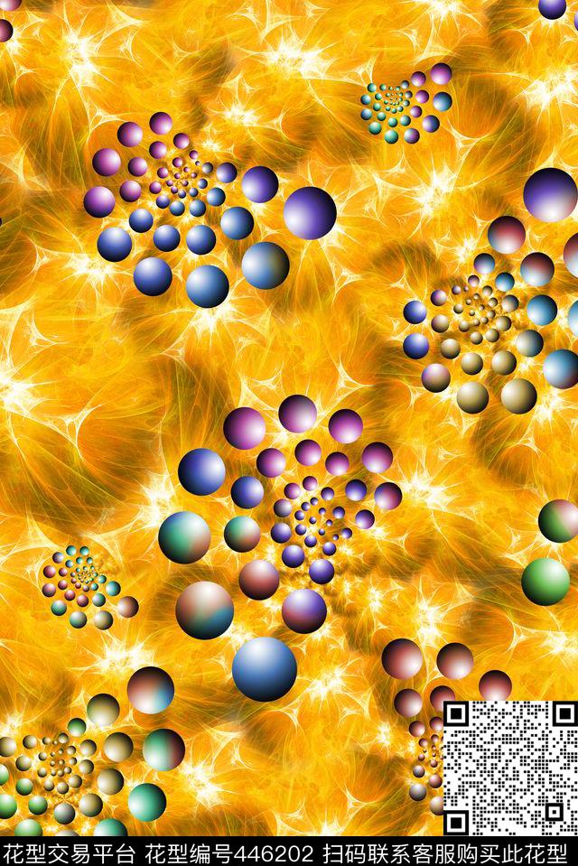 球炫彩圆数码印花华亿平台下载（图片编号: 446202） - 瓦栏（Walan）