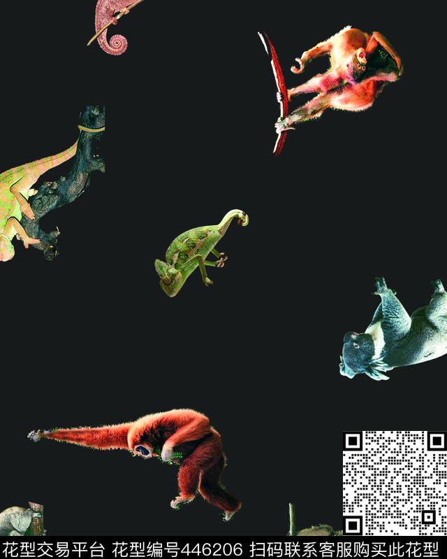 动物排版特写写真数码印花华亿平台下载（图片编号: 446206） - 瓦栏（Walan）