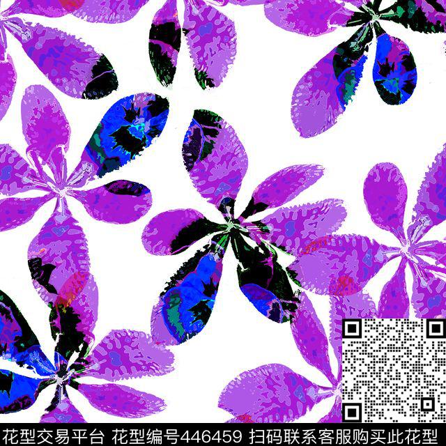 抽象花卉复古传统印花华亿平台下载（图片编号: 446459） - 瓦栏（Walan）