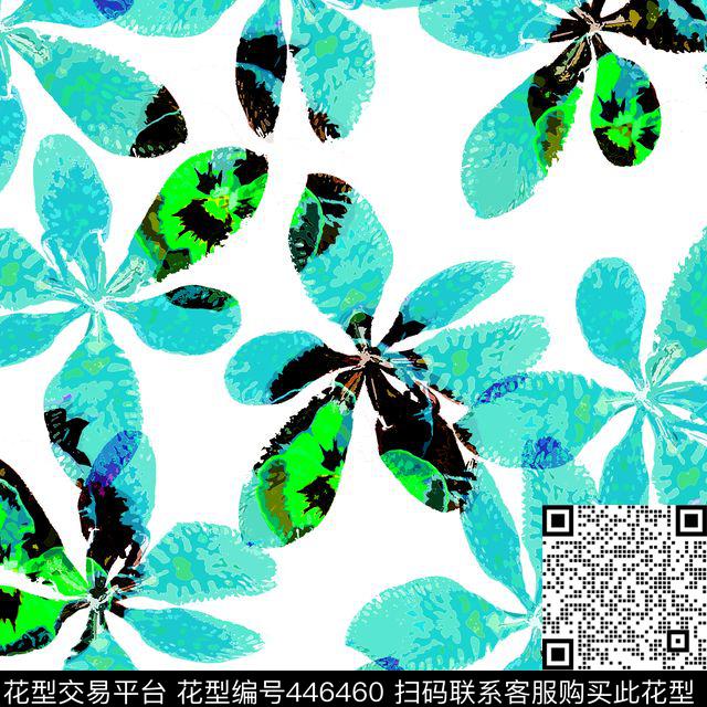 抽象花卉复古传统印花华亿平台下载（图片编号: 446460） - 瓦栏（Walan）