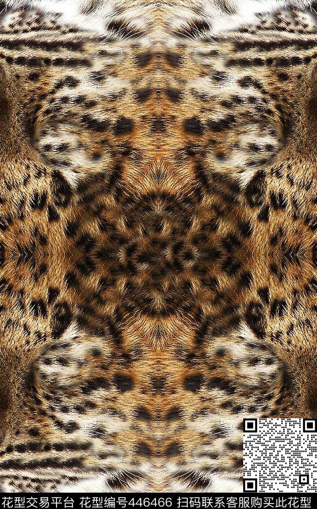 豹纹豹皮动物皮数码印花华亿平台下载（图片编号: 446466） - 瓦栏（Walan）