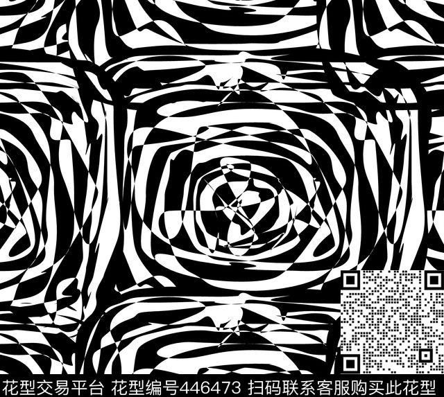 花卉几何肌理传统印花华亿平台下载（图片编号: 446473） - 瓦栏（Walan）