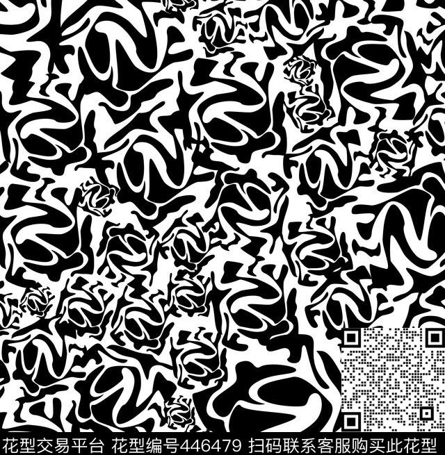 花卉几何肌理传统印花华亿平台下载（图片编号: 446479） - 瓦栏（Walan）