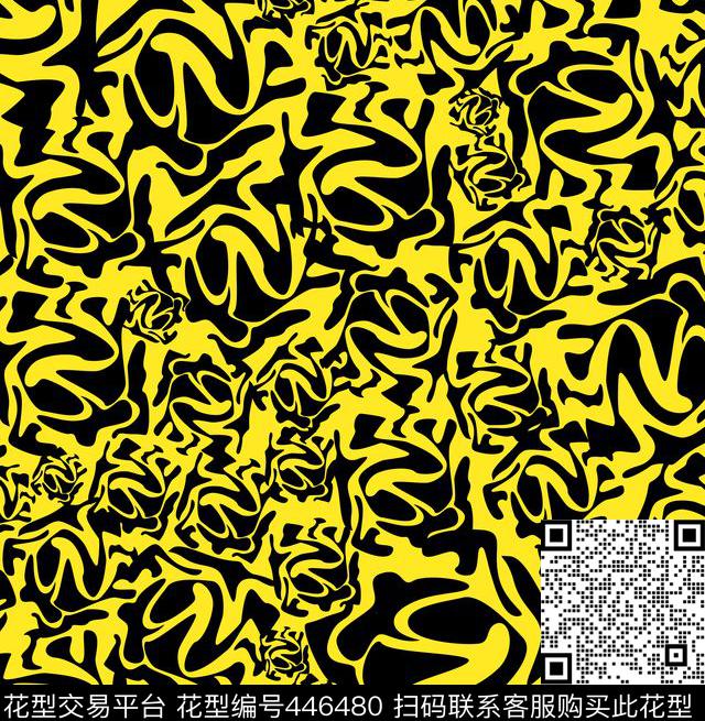 花卉几何肌理传统印花华亿平台下载（图片编号: 446480） - 瓦栏（Walan）