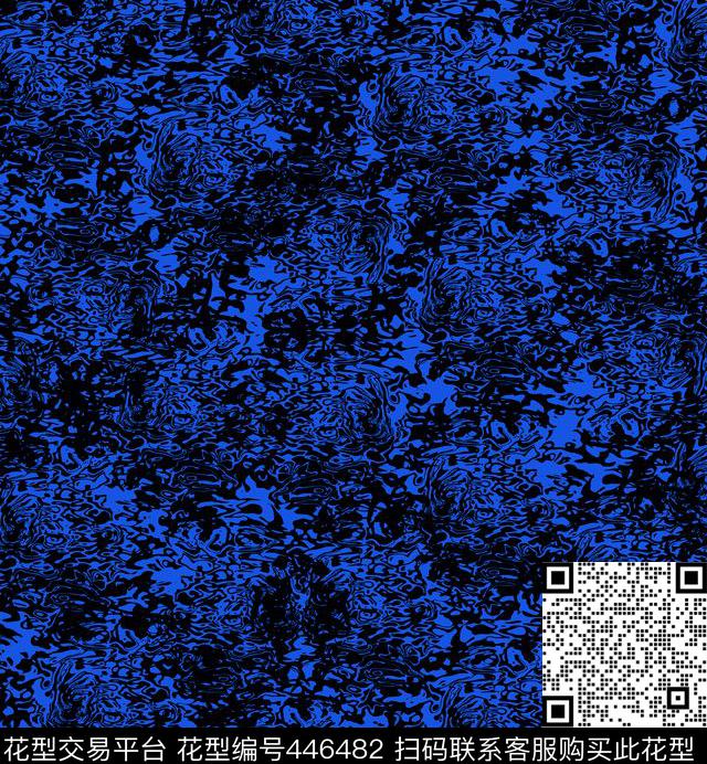 花卉几何肌理传统印花华亿平台下载（图片编号: 446482） - 瓦栏（Walan）