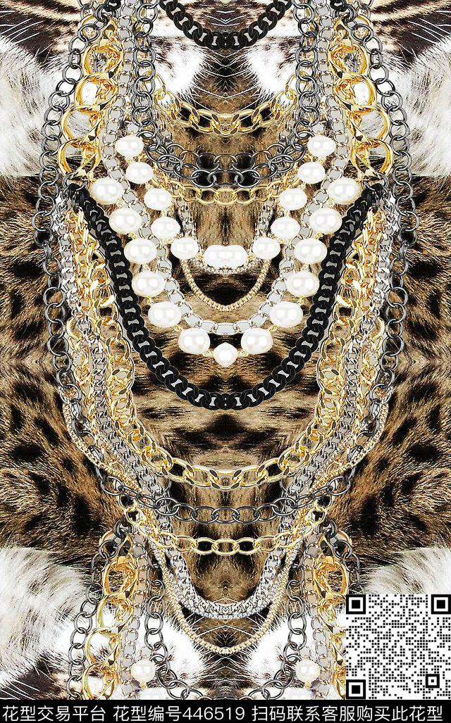 豹纹豹子金属数码印花华亿平台下载（图片编号: 446519） - 瓦栏（Walan）