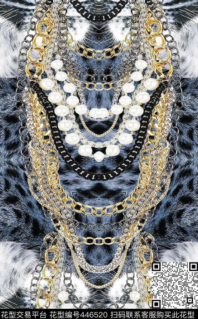 豹纹豹子金属数码印花华亿平台下载（图片编号: 446520） - 瓦栏（Walan）