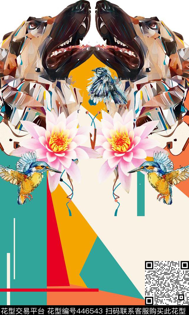 定位动物头蜂鸟数码印花华亿平台下载（图片编号: 446543） - 瓦栏（Walan）