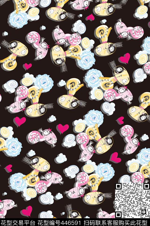 爱心卡通可爱传统印花华亿平台下载（图片编号: 446591） - 瓦栏（Walan）