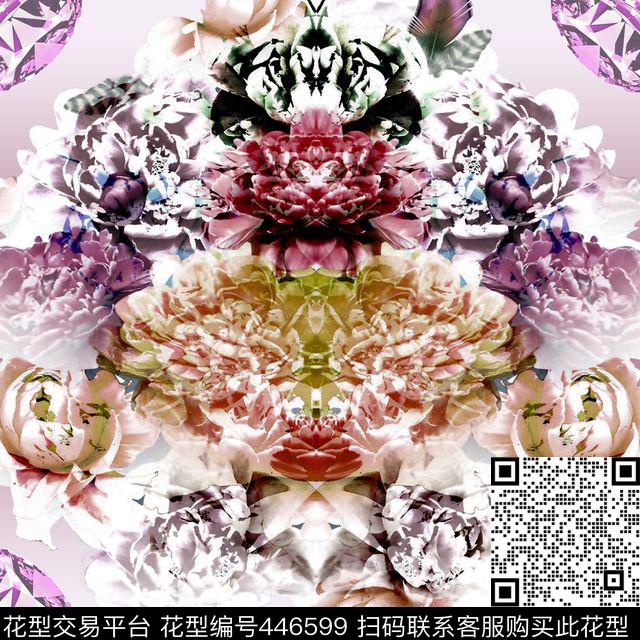 3D服装花卉数码印花华亿平台下载（图片编号: 446599） - 瓦栏（Walan）