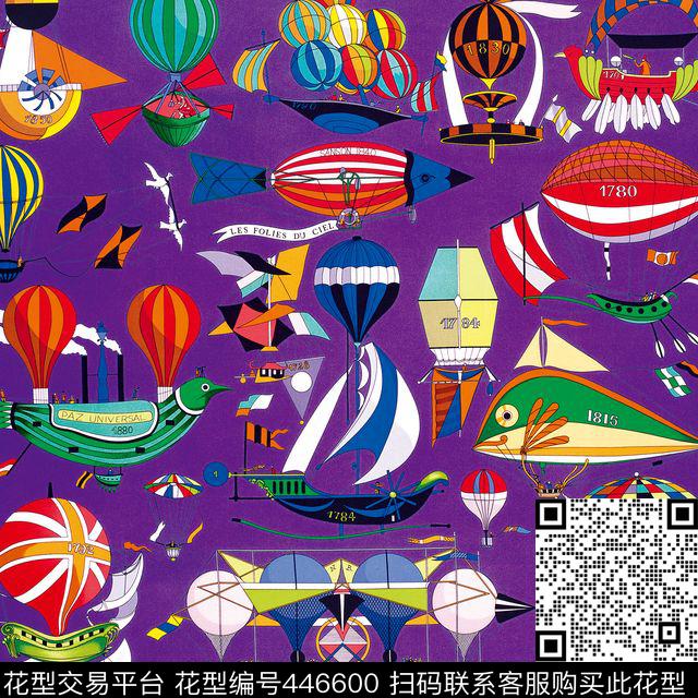 大牌热气球汽艇传统印花华亿平台下载（图片编号: 446600） - 瓦栏（Walan）