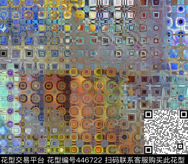 抽象颜色亮丽数码印花华亿平台下载（图片编号: 446722） - 瓦栏（Walan）