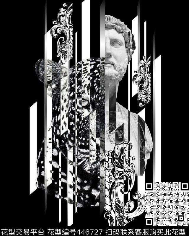 潮酷镜面刀锋传统印花华亿平台下载（图片编号: 446727） - 瓦栏（Walan）