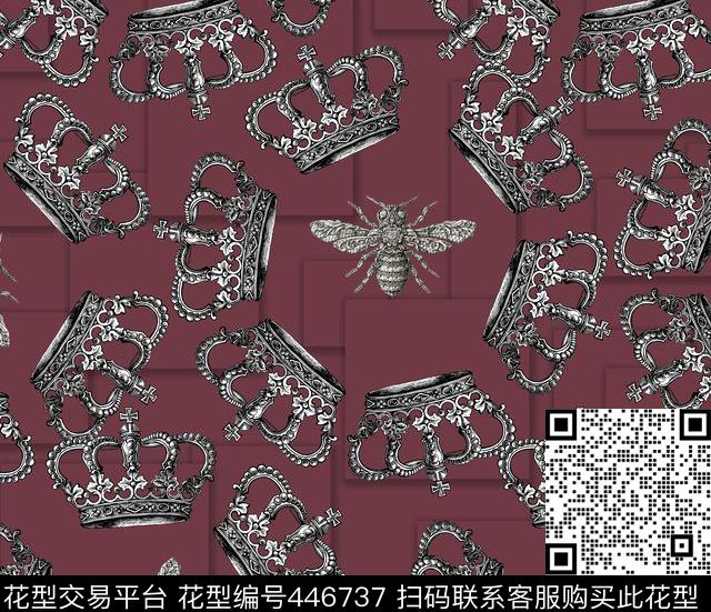 昆虫立体几何流行时尚数码印花华亿平台下载（图片编号: 446737） - 瓦栏（Walan）