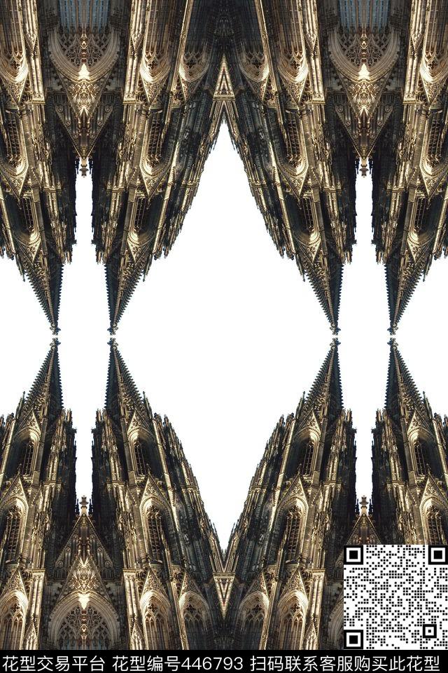 建筑教堂欧式复古数码印花华亿平台下载（图片编号: 446793） - 瓦栏（Walan）