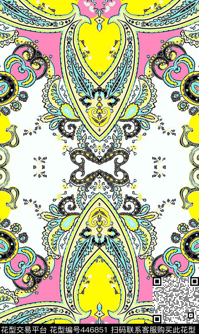 欧式花纹优雅传统印花华亿平台下载（图片编号: 446851） - 瓦栏（Walan）