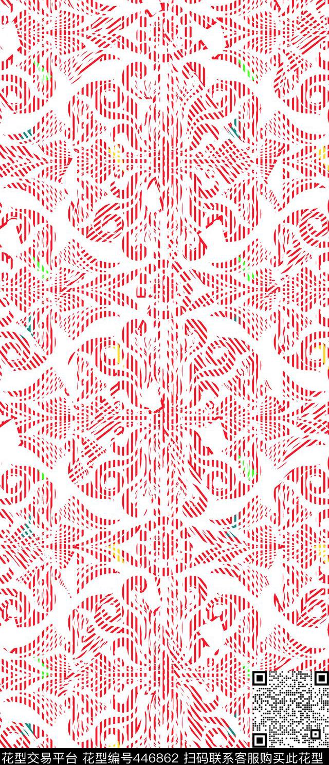 民族风古典花纹四方连续传统印花华亿平台下载（图片编号: 446862） - 瓦栏（Walan）