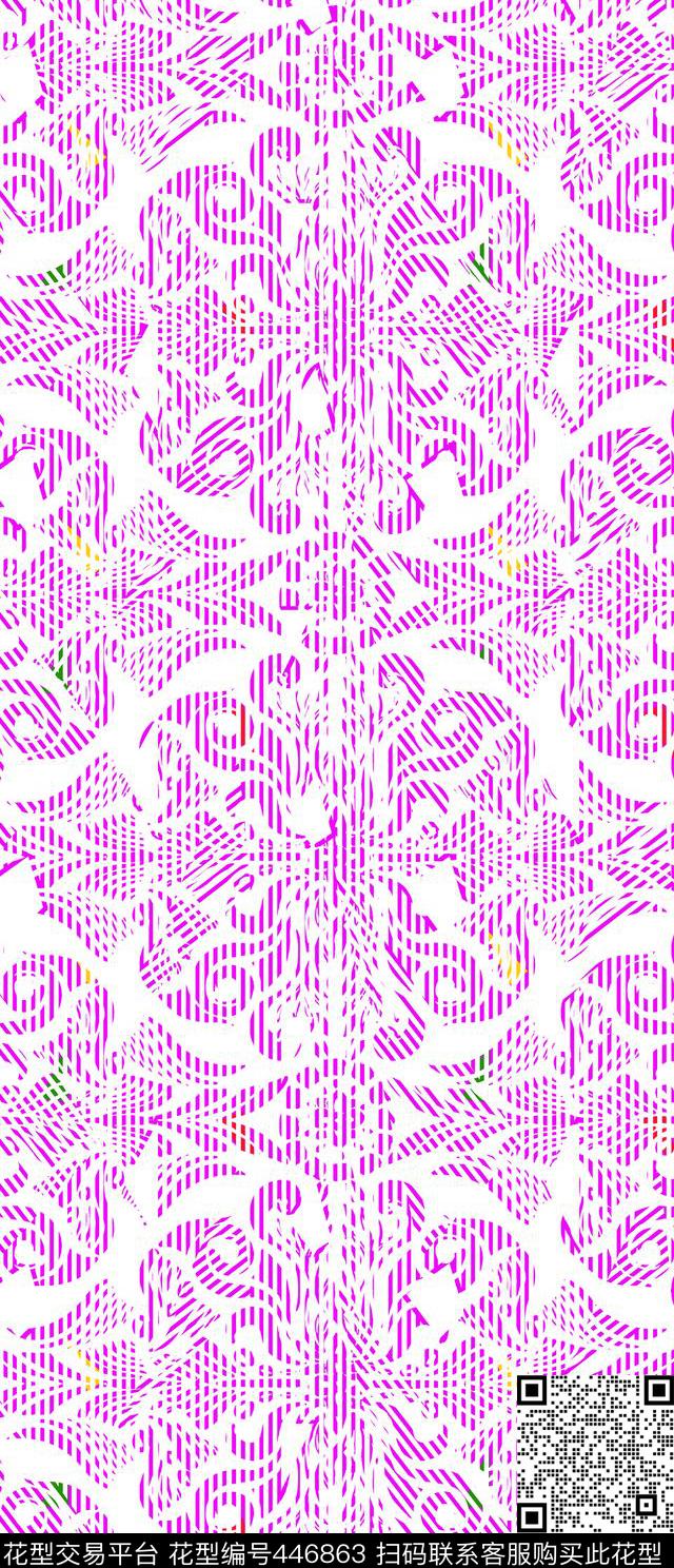 民族风古典花纹四方连续传统印花华亿平台下载（图片编号: 446863） - 瓦栏（Walan）