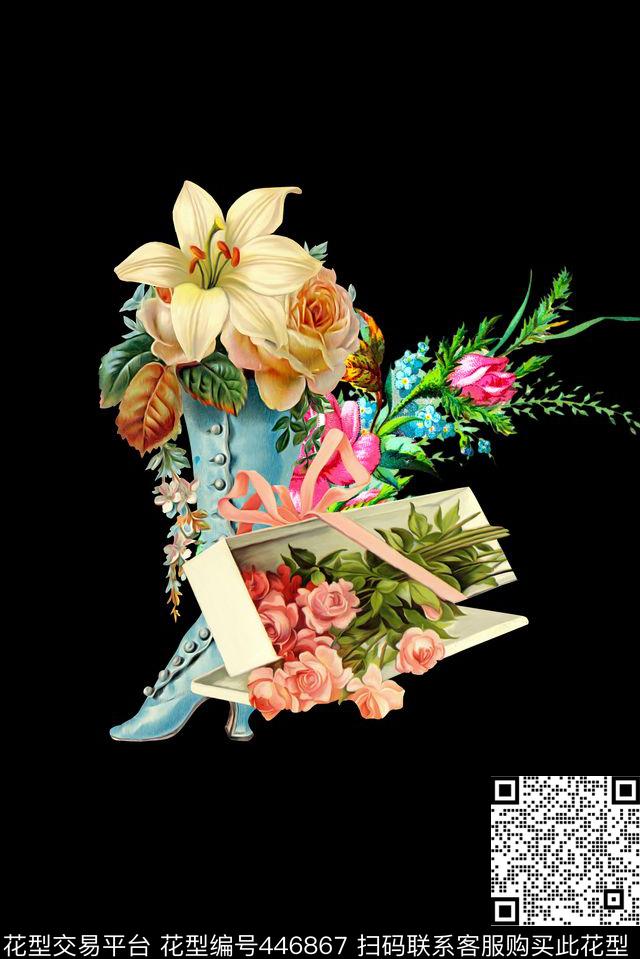 大牌欧式礼盒花卉数码印花华亿平台下载（图片编号: 446867） - 瓦栏（Walan）