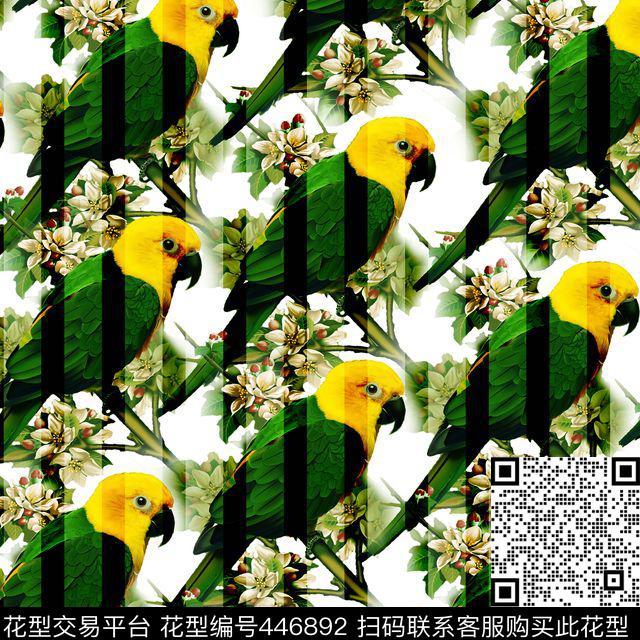 花鸟花卉数码印花华亿平台下载（图片编号: 446892） - 瓦栏（Walan）