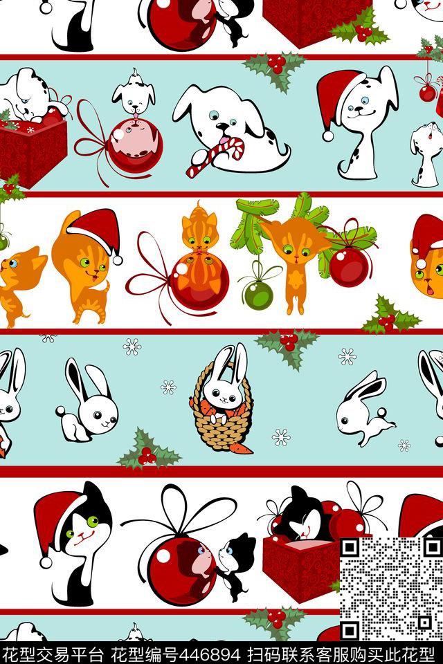 卡通动物可爱传统印花华亿平台下载（图片编号: 446894） - 瓦栏（Walan）