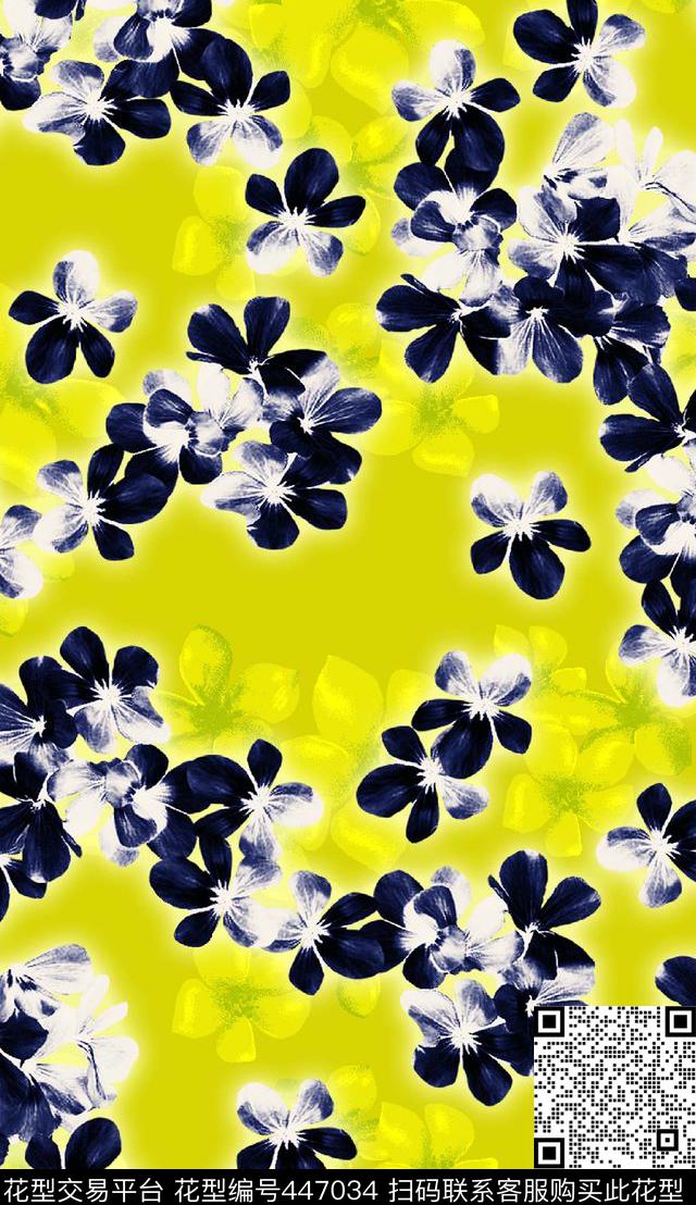 时尚满铺小花简单华亿平台男装女装衬衣群装传统印花华亿平台下载（图片编号: 447034） - 瓦栏（Walan）