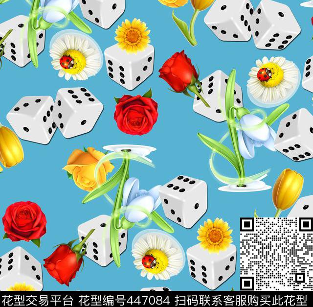 3D立体立体花卉立体骰子数码印花华亿平台下载（图片编号: 447084） - 瓦栏（Walan）