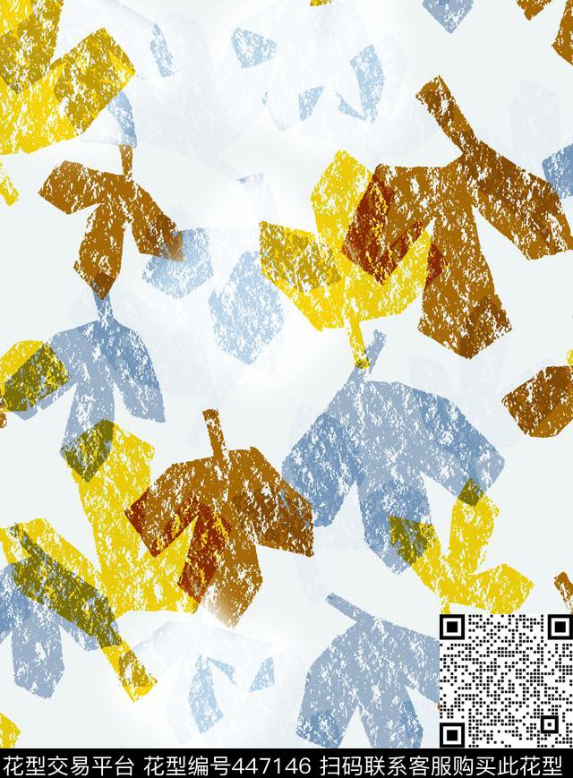 剪贴枫叶粉蜡传统印花华亿平台下载（图片编号: 447146） - 瓦栏（Walan）