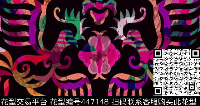 民族异域风民族传统图案异域数码印花华亿平台下载（图片编号: 447148） - 瓦栏（Walan）